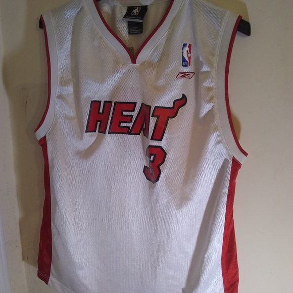 Dwayne Wade Miami Heat White Jersey #3 Reebok SZ: XL(18-20) Good Christmas Gift. - Picture 4 of 5